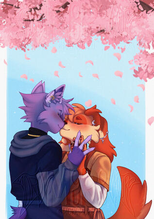 Kiss under the bloom